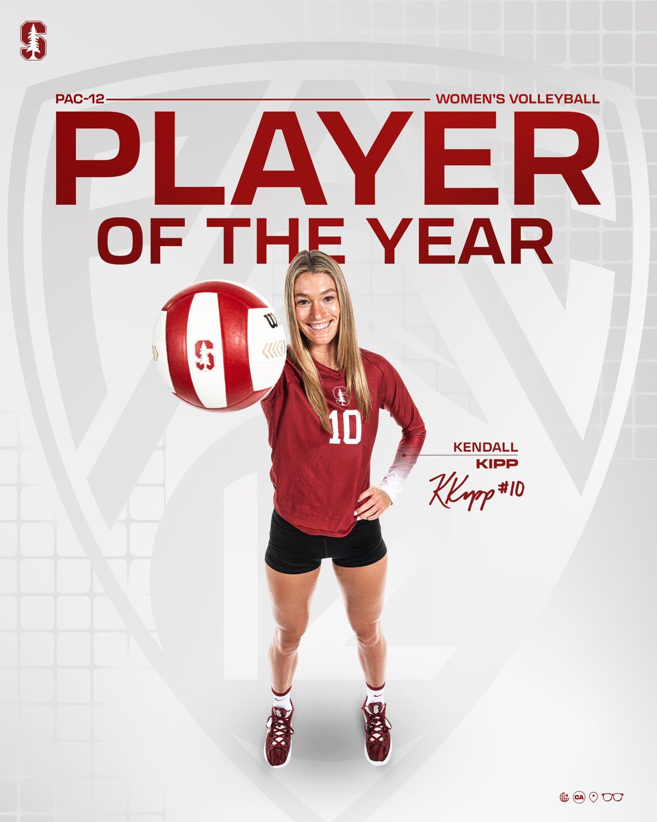StanfordWVB's tweet image. Keeping her crown 👑 

@KippKendall is the 6th Cardinal to repeat as @pac12 Player of the Year 👏

#GoStanford