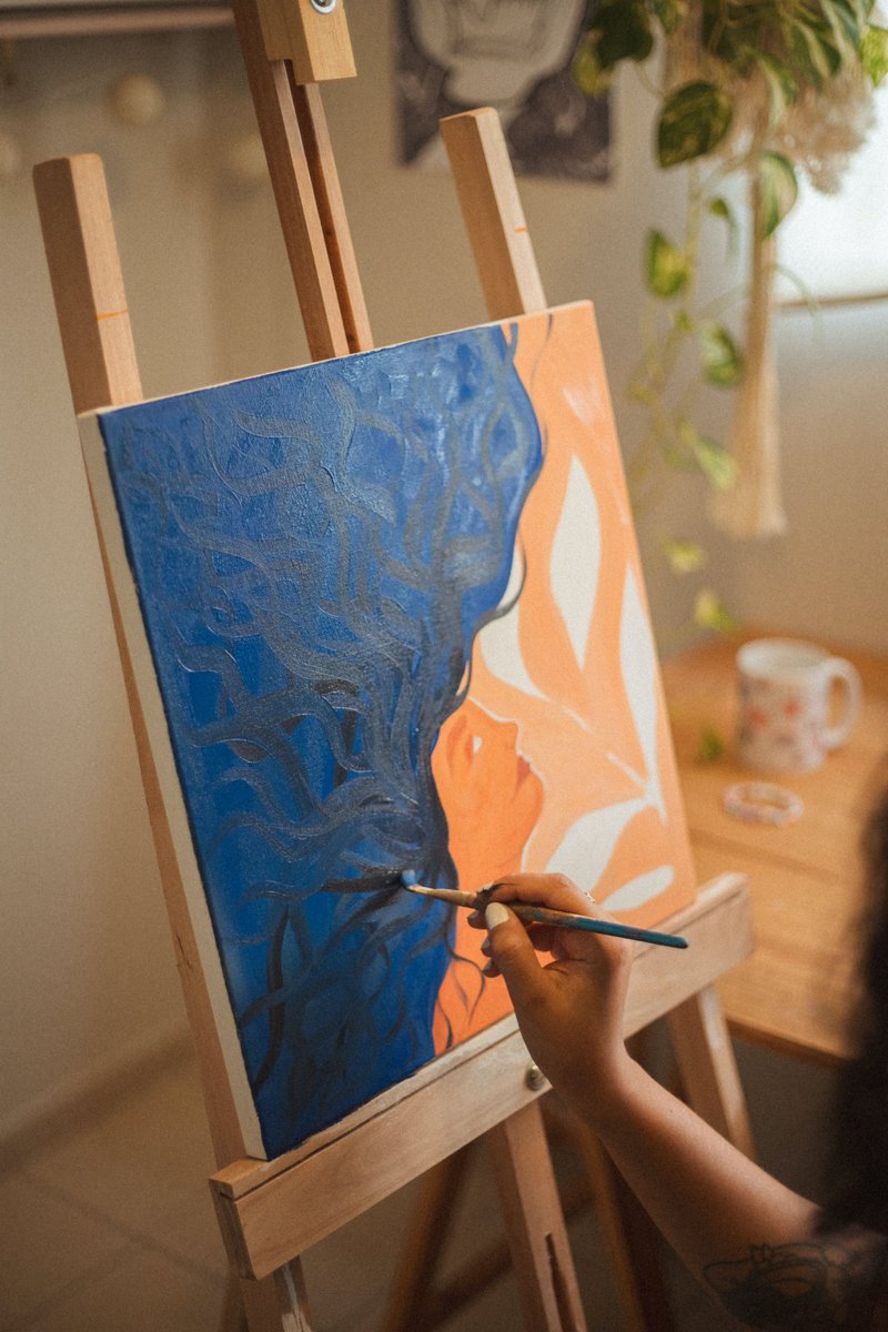 Brushing life onto canvas, one stroke at a time. 🎨✨ #ArtisticExpression #CanvasMagic