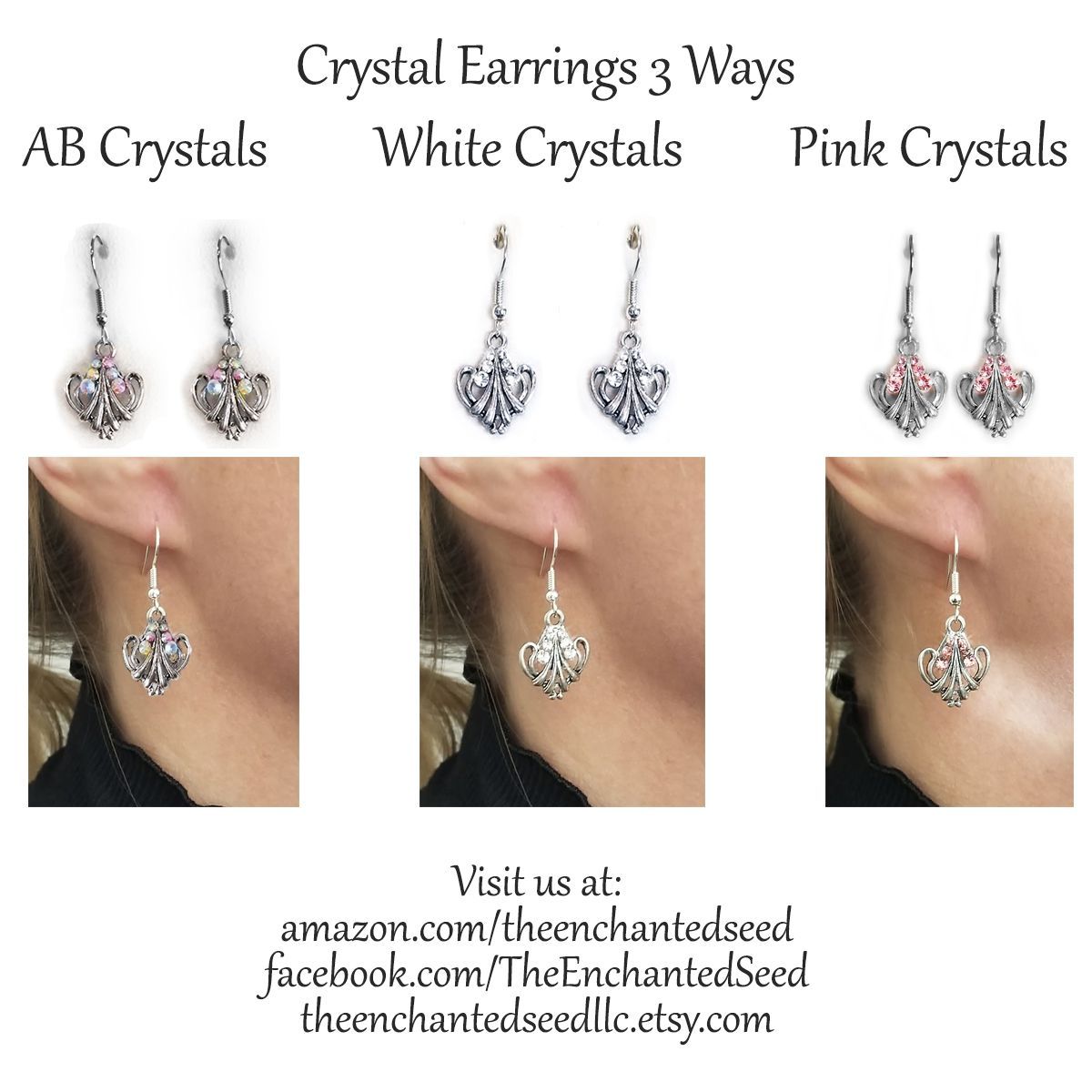 JewelryByTES's tweet photo. Love these Crystal Earrings! They're so feminine looking and boy do they sparkle and shine when the light hits them. So much fun to wear! #theenchantedseed #crystalearrings #girlslovetosparkle #greatgifts #womensjewelry https://t.co/EAMNRKiWai