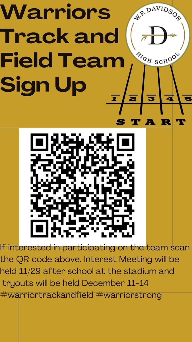 Interest in joining the DHS track and field team? See graphic below for more info.