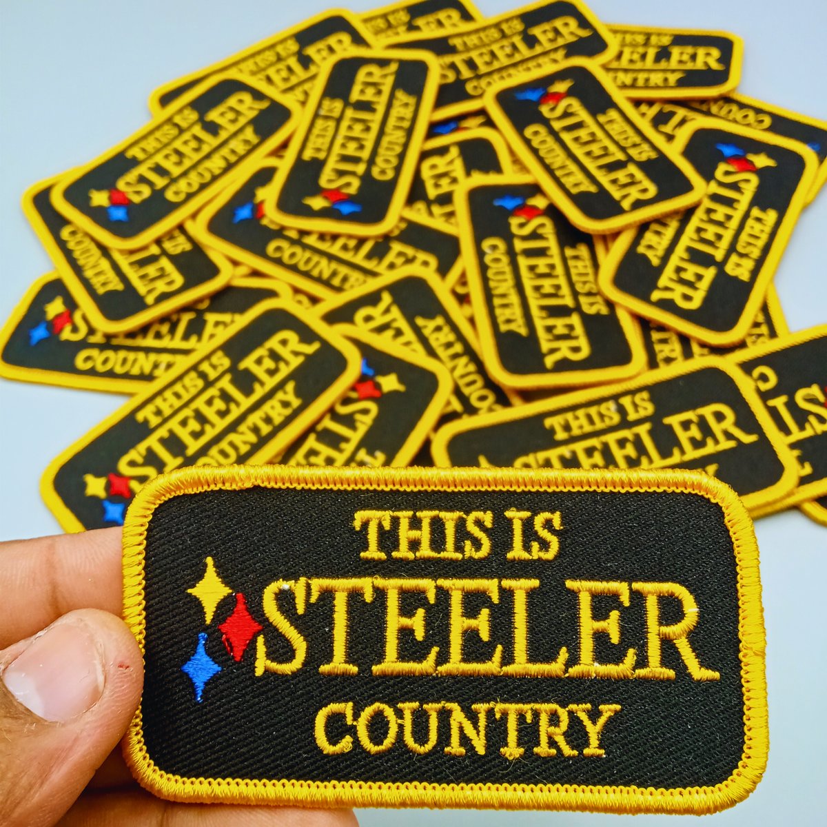 Adjust underlay for stability and durability Custom Embroidery Get in touch with us: 📞 +1 323-902-5939 📧 info@popularpunch.com 🌐 popularpunch.com #popularpunch #embroidery #embroidered #custompatches #patch #steelers #steelercountry #steeler