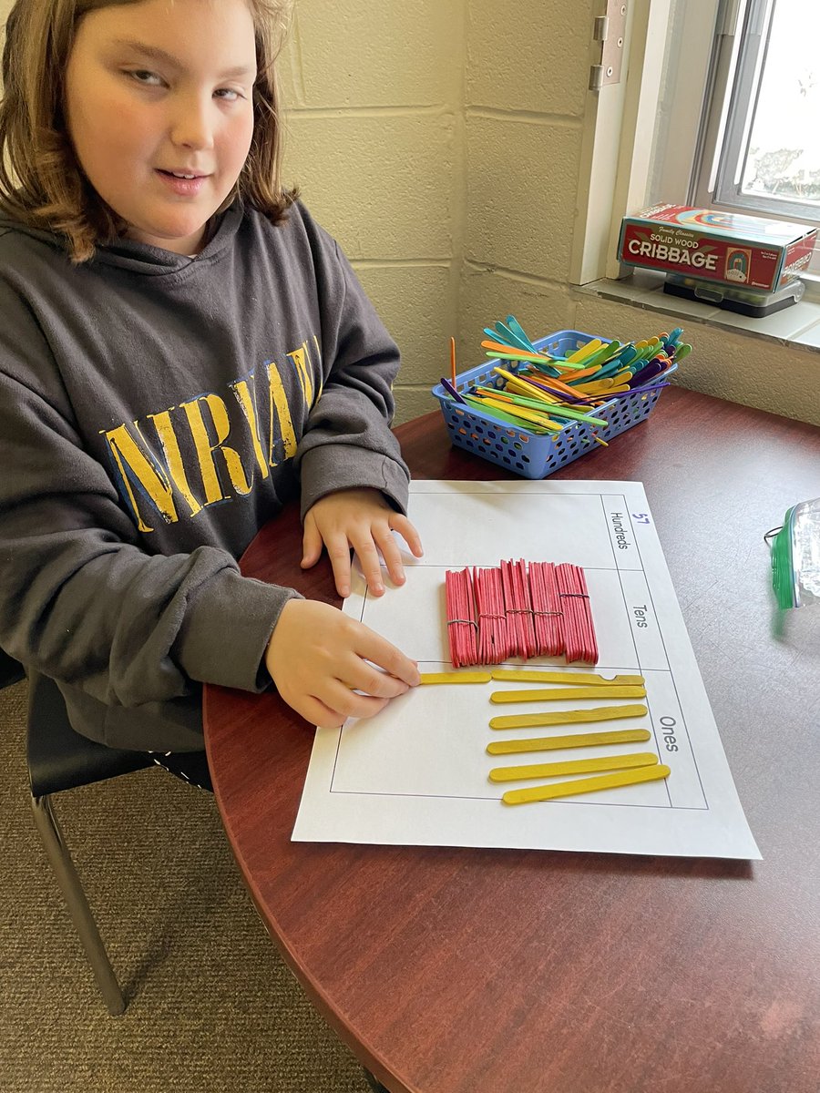 KPMansonps's tweet image. A highlight of my job is talking math with students.  Having them model their work and share their thinking and rationale is important. As a part of our SIP math goal, we are learning to use the CRA model and manipulative’s in our teaching practice. @TLDSB