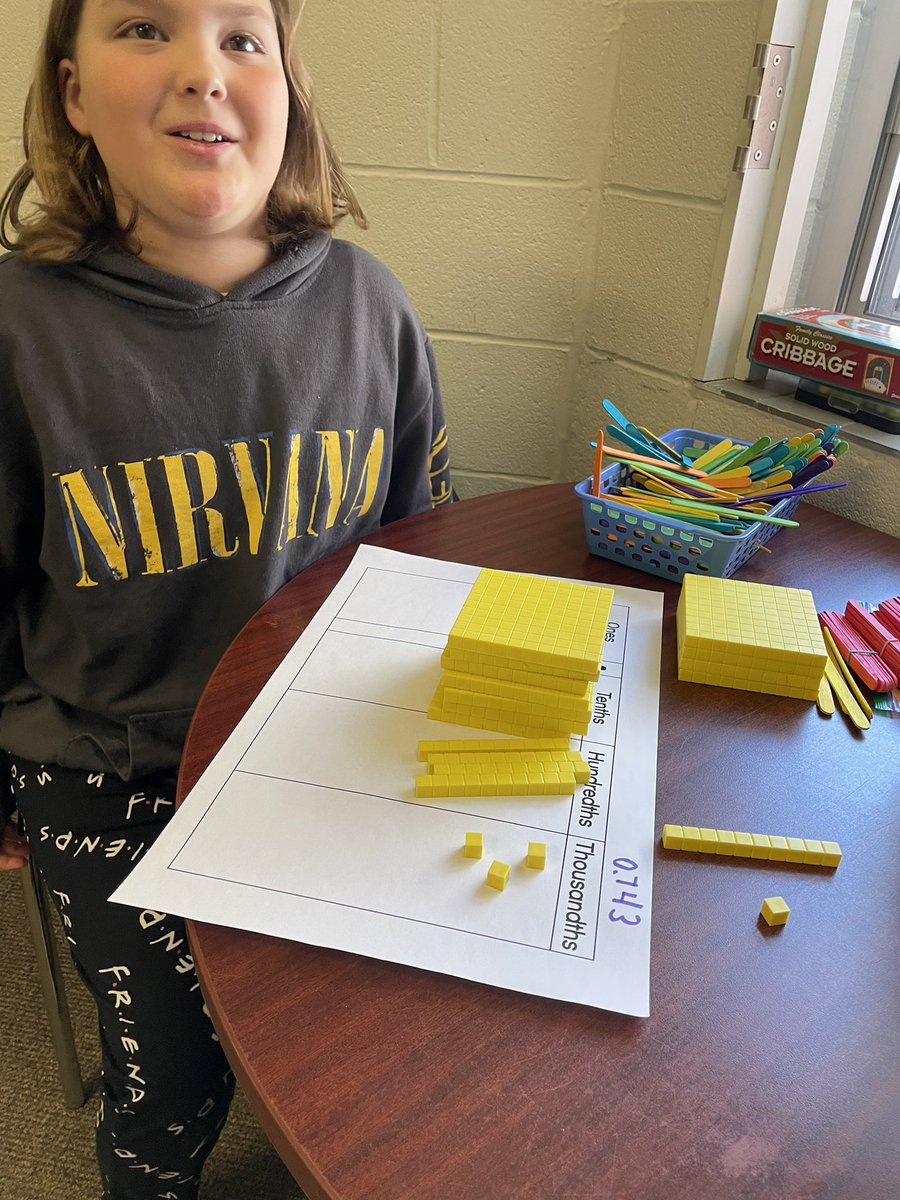 KPMansonps's tweet image. A highlight of my job is talking math with students.  Having them model their work and share their thinking and rationale is important. As a part of our SIP math goal, we are learning to use the CRA model and manipulative’s in our teaching practice. @TLDSB