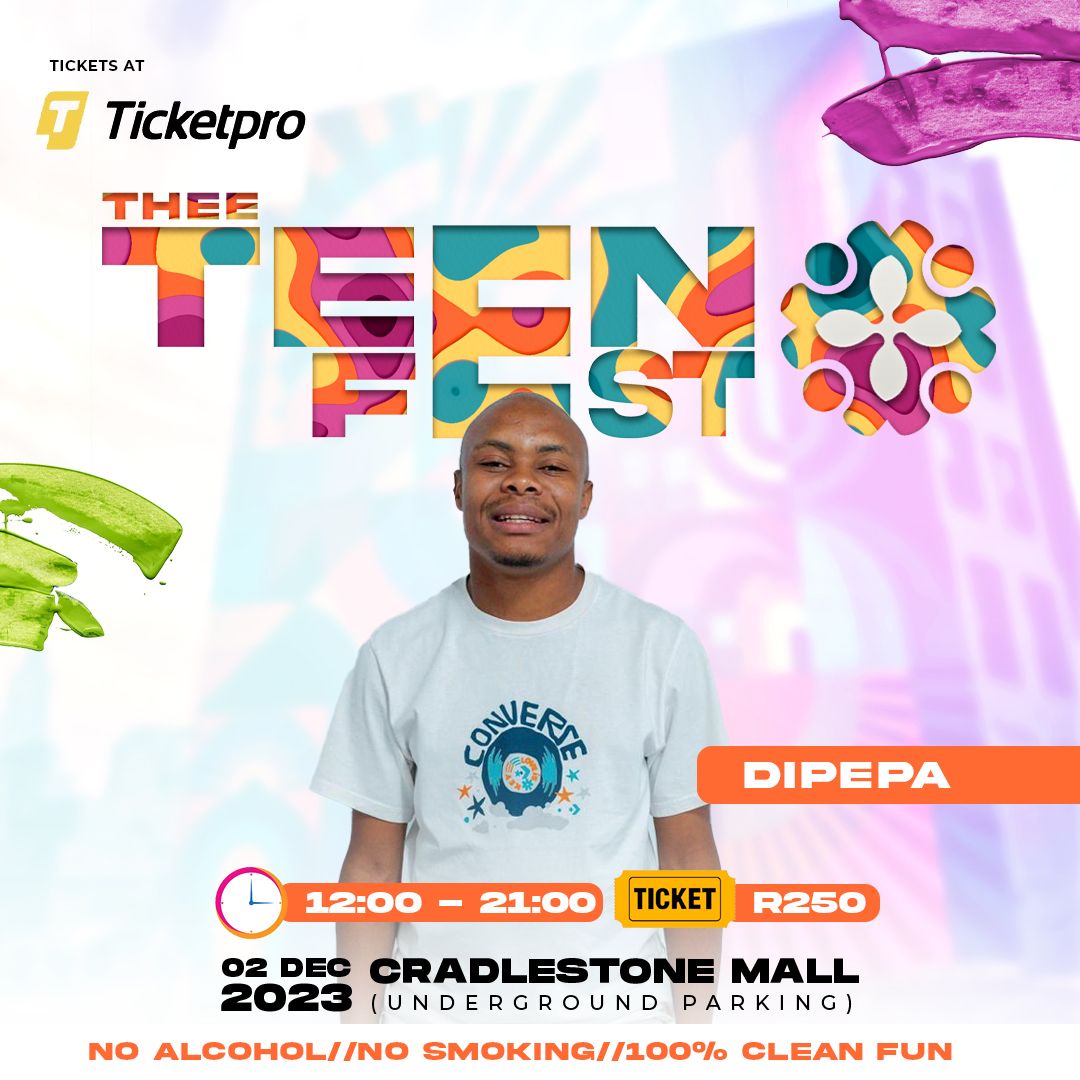 TheeTeenFest's tweet photo. @TheeTeenFest present to you, our host with the most who will be alongside our hostess,Seemah!!!😝🪩 We hope the kids are ready for: Dipepa

Remember to go get your tickets @TicketProSA by using the link in our bio or by scanning our QR code🎟🎫

#theeteenfest https://t.co/a6HM7M4o7Q