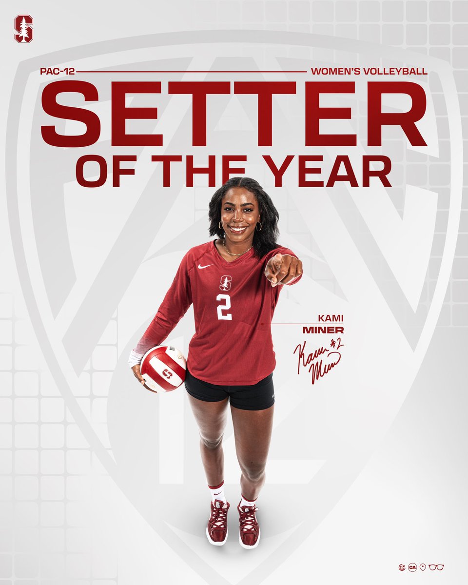 StanfordWVB's tweet image. She’s so nice with it 😮‍💨

@MinerKami is the third Cardinal to be named @pac12 Setter of the Year in consecutive seasons 👏

#GoStanford