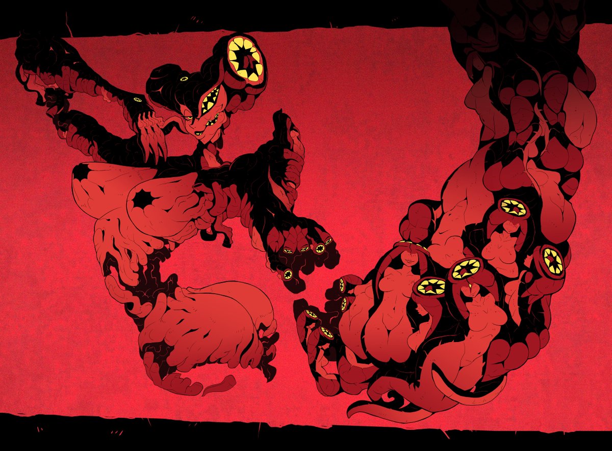 _lysoljones's tweet image. 24 of the 72 Geotic demons. Maybe one day I&apos;ll draw all 72 before losing interest. Also, some of these got kinda weird, so apologies for that