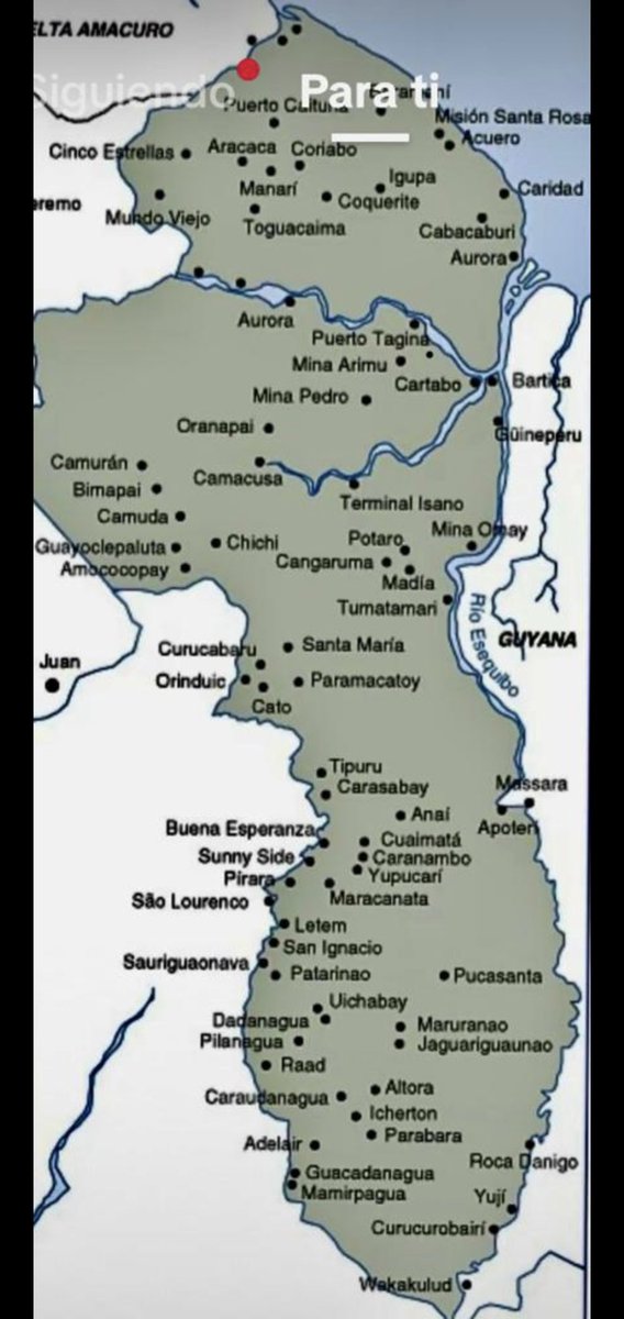 GUYANA
 Alega q heredaron territorio d Holanda 1814, pero, la mayoría d poblados tienen nombres ancestrales d las tribus indígenas q eran sus únicos pobladores, hay español cómo Santa Rosa y Machado, pocos ingleses (minas d oro, diamante y manganeso) no hay nombres holandeses