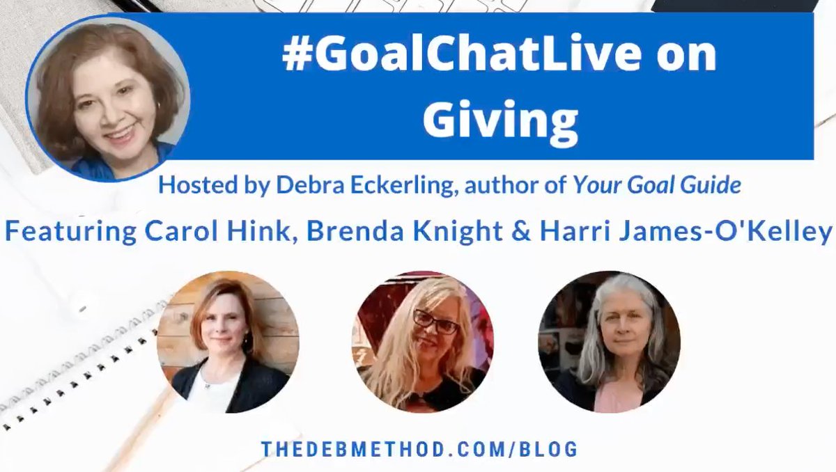 Watch this week's #GoalChatLive with @GoalChat and Brenda Knight about giving here: facebook.com/events/8904515…