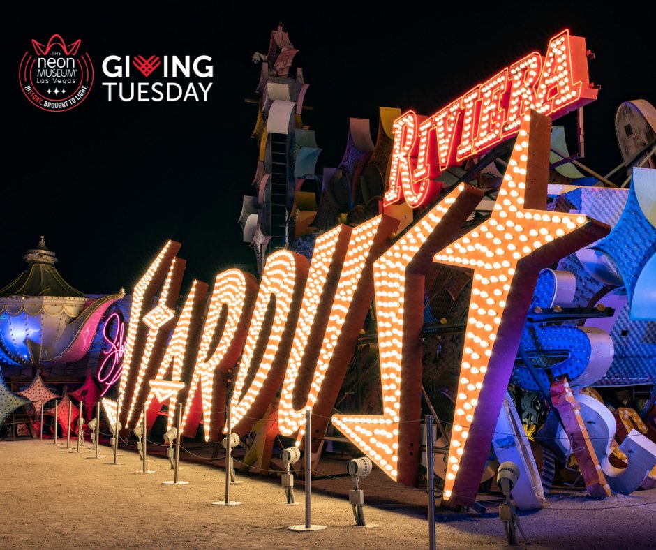 Today is #GivingTuesday! Do you know how many lightbulbs are in the Stardust sign? 1,500! Your donation of $25 could cover the cost for five replacement bulbs. secure.neonmuseum.org/donate/i/annua…