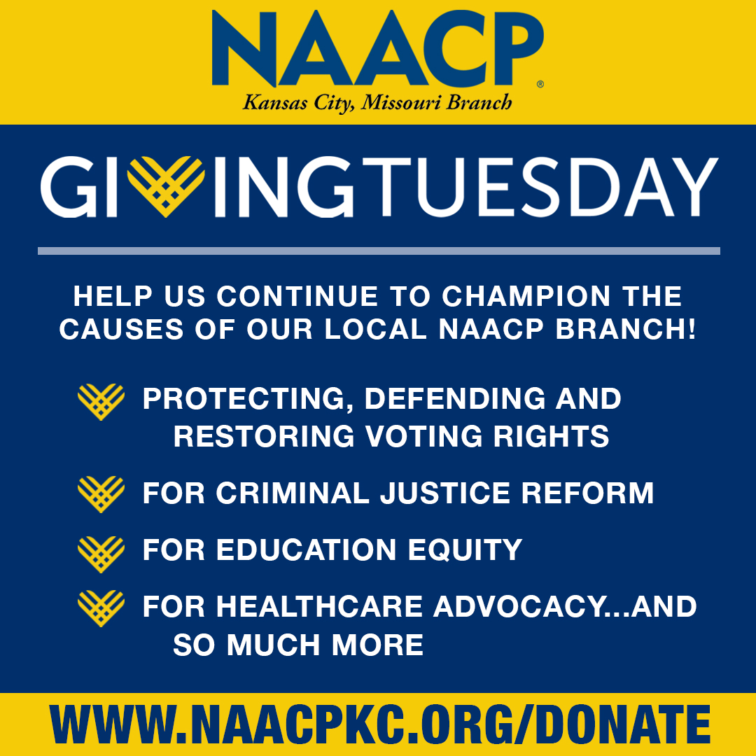 NAACPKCMO's tweet photo. As we enter this season of gratitude, please consider a membership or donation to the oldest civil rights organization.  Your support helps us to continue to be the conscience of the community and speak for those for those who have no voice.   https://t.co/SpwoXHMZBo https://t.co/5rSwcaKXft