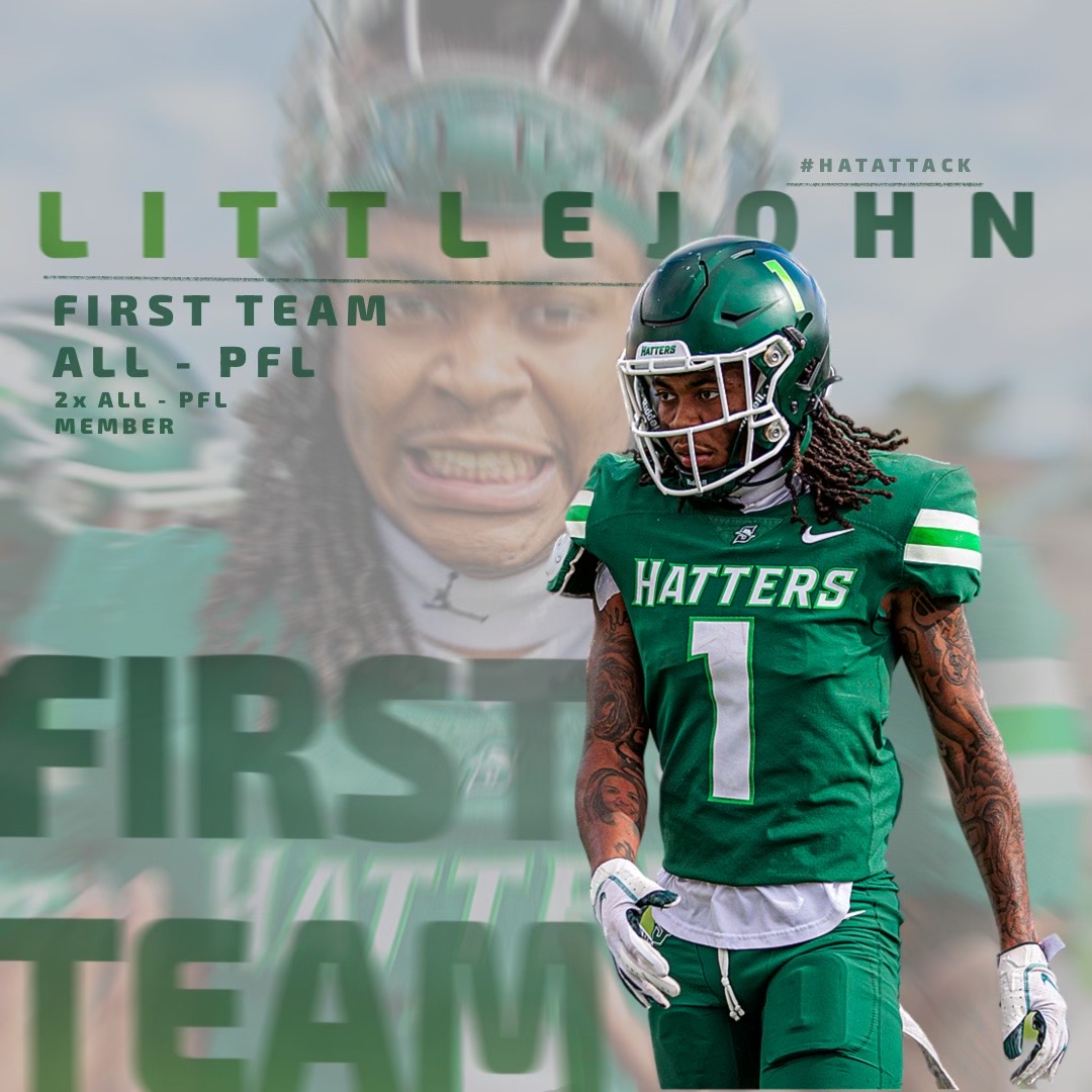 𝐁𝐀𝐂𝐊 2 𝐁𝐀𝐂𝐊! 😤 Rassie Littlejohn keeps making history! For the second year in a row Littlejohn is a 2x Pioneer Football League (@PFLNews) First Team Member! #HatAttack | @StetsonHatters