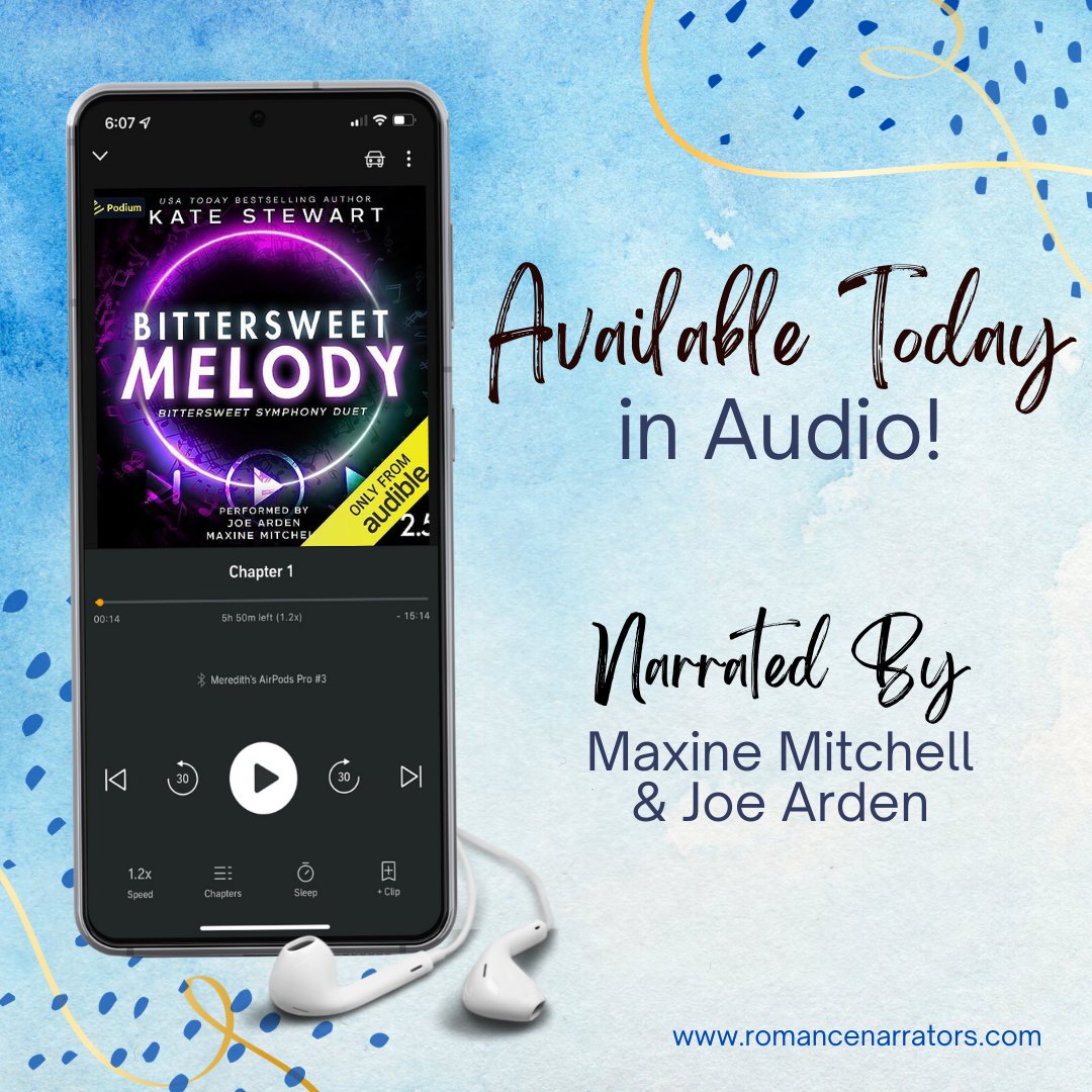 The vows are just the beginning… From author @authorklstewart, Bittersweet Melody, book 2.5 in the Bittersweet Symphony Duet series is available in audio from @PodiumAudio and narrated by our members @TheRealJoeArden and @NarratorMaxine Mitchell.