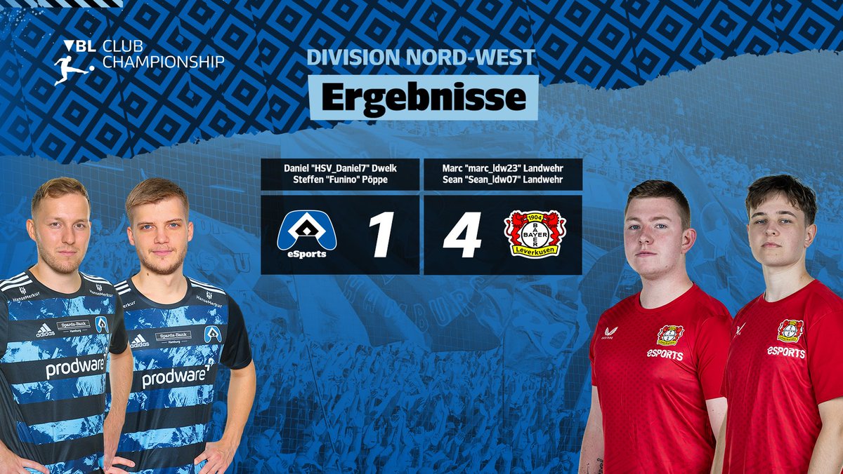 HSVeSports's tweet image. 𝐌𝐚𝐭𝐜𝐡𝐝𝐚𝐲 6️⃣

🆚 #B04eSports
2vs2 ➡️ 1:4 ❌

#VBLCC #HSVeSports #eRothosen #nurderHSV