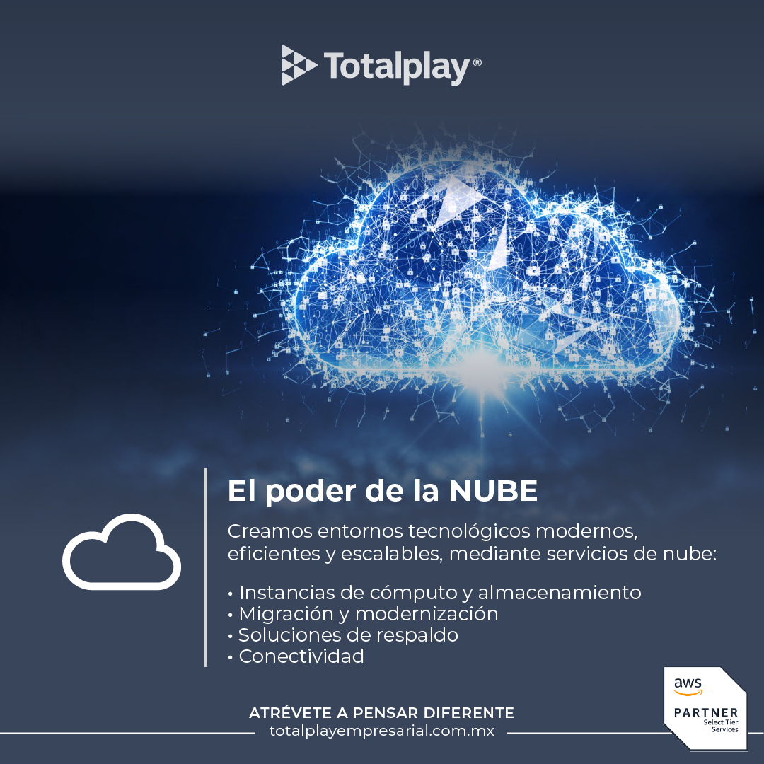 TotalplayEmp's tweet image. Mediante consultoría especializada, te ayudamos a definir qué servicios de nube requiere tu empresa para mejorar sus procesos y aumentar su productividad. Fortalece tu empresa con el #PoderDeLaNube.
Llama al 800 188 0002 para más información sobre nuestras soluciones de NUBE.