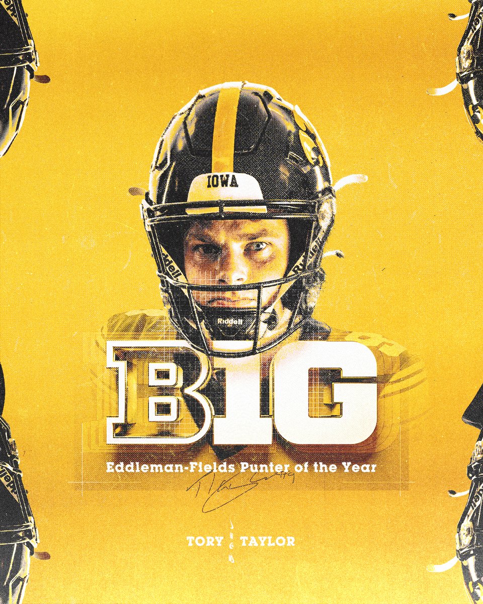 Never a doubt ‼️

Tory Taylor is your Eddleman-Fields B1G Punter of the Year.

#Hawkeyes