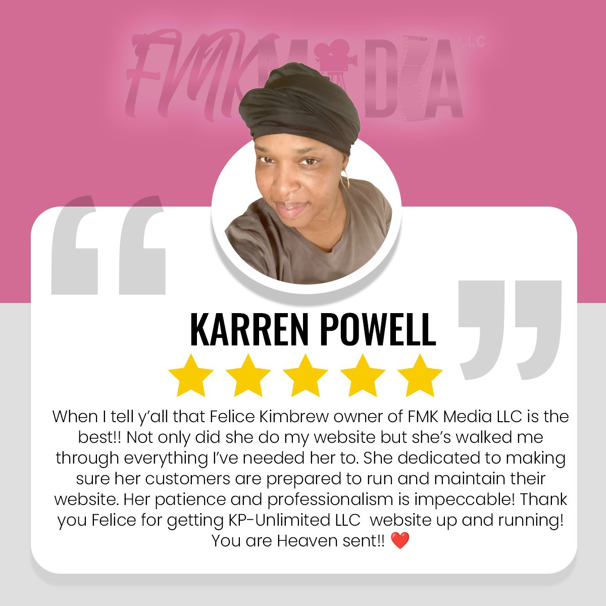 fmkmedia's tweet image. Karren is the Owner of KP Unlimited LLC; a catering & meal prep company who just recently launched her website. We hopped on a zoom call so she can get a better understanding of how to edit. You're doing an amazing job Karren. Congrats on your launch!
#website #videotutorials