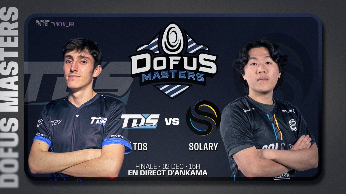 Ce sont les 2 meilleures équipes de 2023 et elles vont s'affronter en finale des Masters 🔥

<a href="/TeamduSud_/">TDS ESPORT 🌊</a> avec <a href="/Garupzs/">Garu</a> <a href="/Sledax/">Sledax</a> <a href="/IamChoony/">Choony</a> et <a href="/InfiniteazDofus/">Infi</a> 
🆚
<a href="/SolaryTV/">Solary</a> avec <a href="/Natsudoku_/">SLY Natsudoku</a> <a href="/OsaCouki/">SLY - Couki</a> <a href="/Ward_Portail/">Ward-Portail</a> et <a href="/Ragacioo/">SLY - Ragacio</a> 

Il reste quelques dernières places pour venir à la