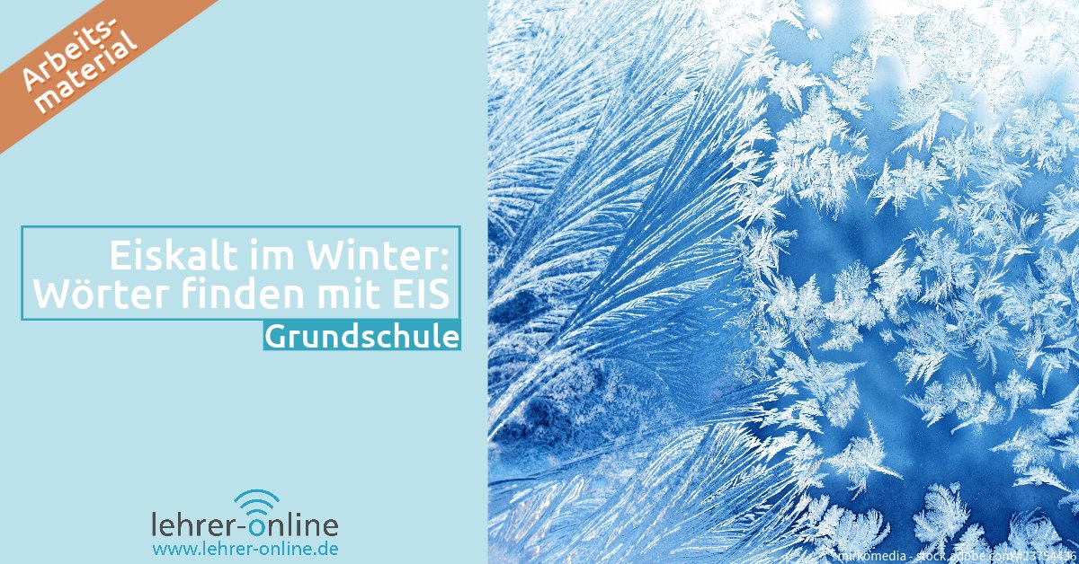 lehrer_online's tweet photo. EISbär, EISig, EISkalt, ... Welche Wörter mit EIS fallen euren Schülerinnen und Schüler noch ein? Mit diesem #Arbeitsmaterial werden Wortschatz, Rechtschreibung, Grammatik und das Sprechen trainiert. 🧊
#twlz #grundschule #digitaleschule #schule #bildung https://t.co/xc2aGRVM9C https://t.co/w8GXn7NcRW