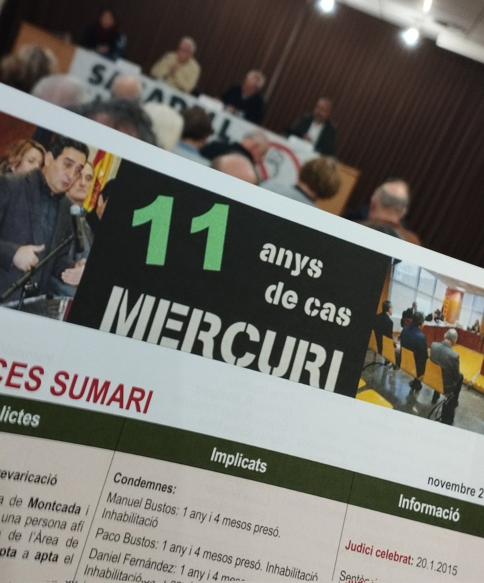 Lluna_nana's tweet photo. Malgrat els entrebancs polítics i la lentitud de la justícia, la lluita per desemmascarar la corrupció del #CasMercuri #Sabadell continua ferma i endavant, gràcies a la feina de la Plataforma Lliure de @CorrupcioSBD https://t.co/A7KtjJdn6E