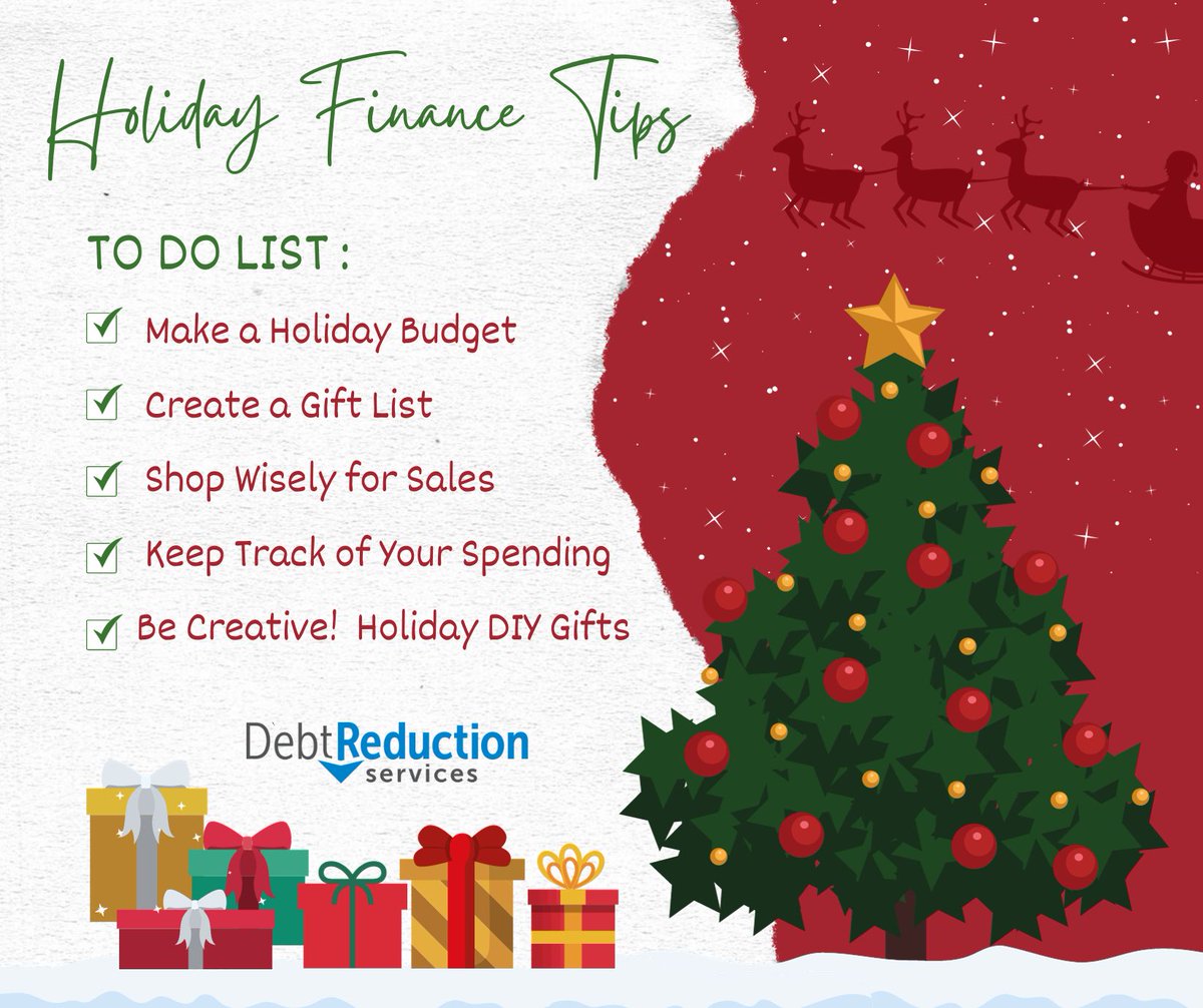 The Holiday Season is here!
it our website DebtReductionServices.org or give us a call at 877-688-3328 to speak with one of our certified credit counselors if you're struggling.