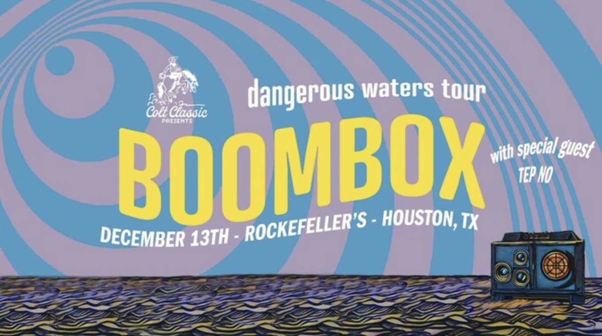 RockefellersHou's tweet photo. GOT YOUR TICKETS TO SEE ** BOOMBOX ** yet?
Live in Concert DEC 13th @RockefellersHou .
Advance Tickets @eventbrite while they last!
special guest TEP NO gets it going early!
#BoomBox #BuenasNoches #TepNo @TepNoMusic @thisisBoomBox #dangerouswaters https://t.co/gxCdWpj78Z