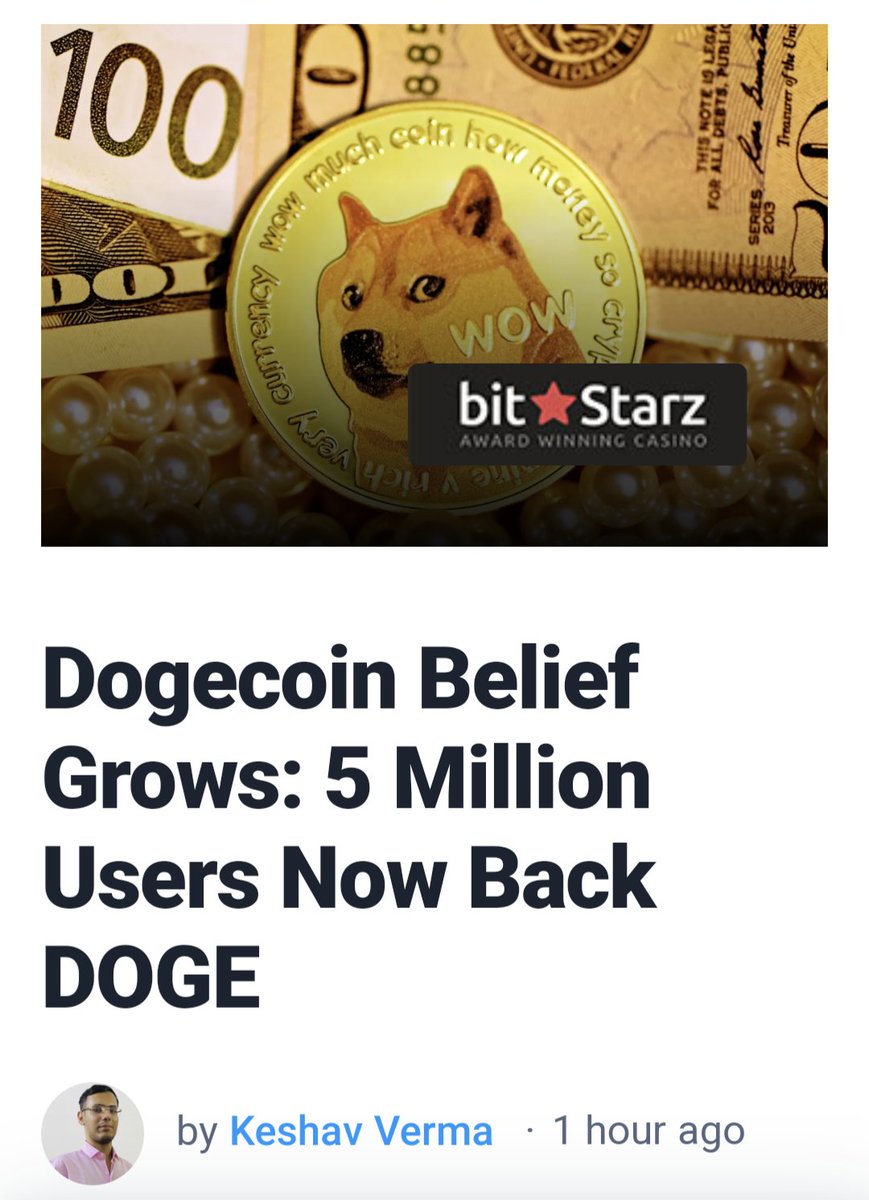 I believe...
#doge is the way
#dogecoin