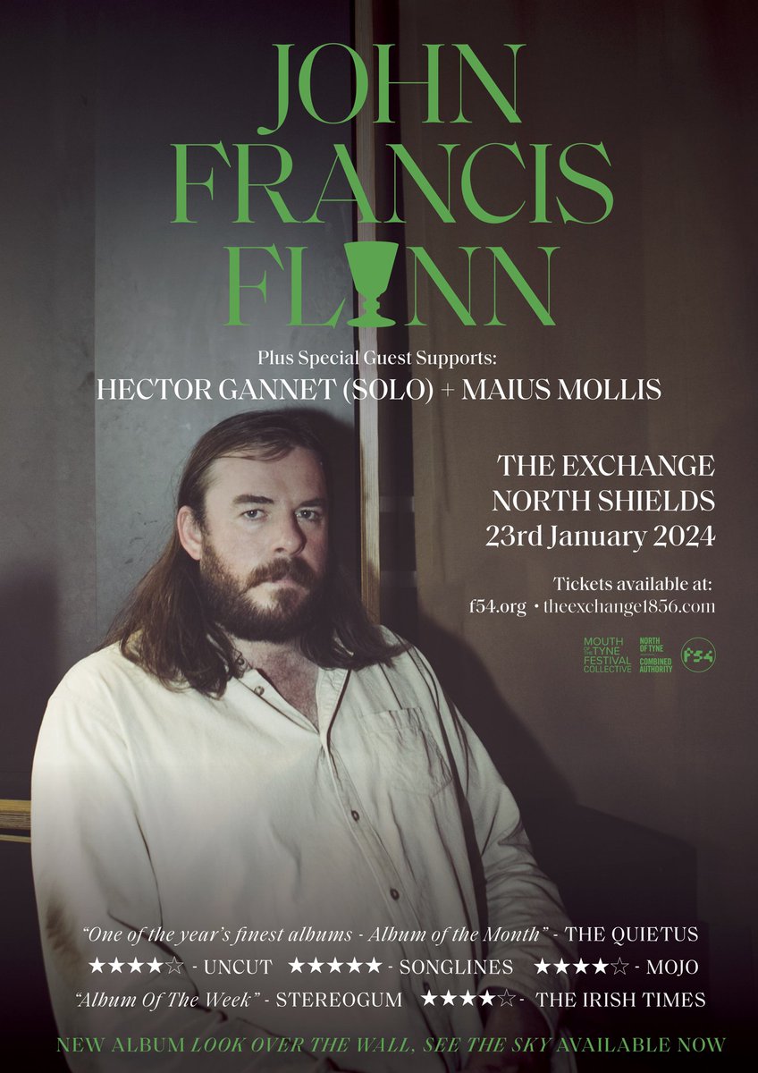 North Shields! Very pleased to announce that I'll be at @theexchange1856 on 23rd Jan, opening for the wonderful @JFFdublin with a solo set alongside the equally brilliant @MaiusMollis! 🎟 On-sale NOW at hectorgannet.com 
#LO143 
@F54Live