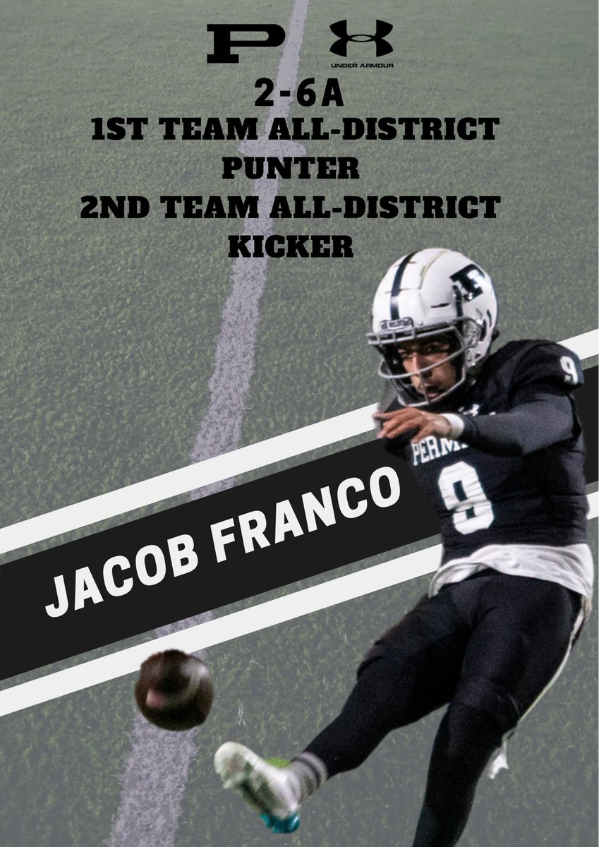 CONGRATULATIONS to our All-District Punter/Kicker!