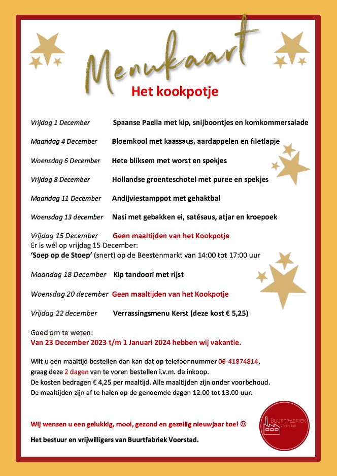 Ho ho ho! 🎄Daar is de overheerlijke menukaart voor de komende feestmaand! ✨Als dát niet genieten wordt?! 😊 Bestel deze maaltijden via: 06-41874814. Namens het Kookpotje: geniet feestelijk van deze maaltijd, bereid met liefde en extra warmte. 🔥❤️