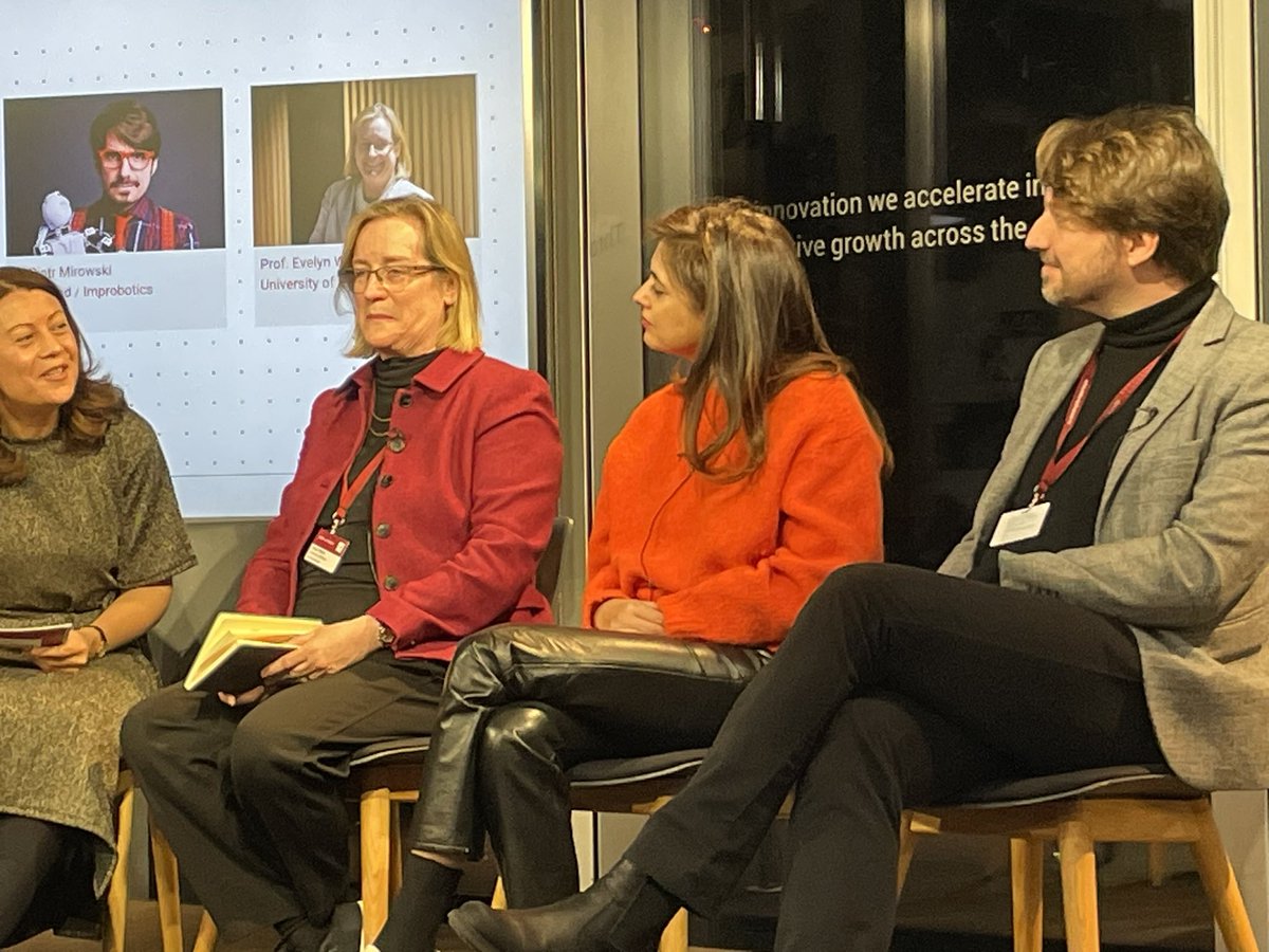 Will tech ignite a new golden/renaissance age of creativity? A panel Prof Evelyn Ward VC <a href="/BristolUni/">University of Bristol</a> <a href="/SuhairK/">Suhair Khan</a> Dr Piotr Mirowski 
Discussed and concluded the golden age is here but we still have many challenges to solve in the next 10 years to support the broad usage for all