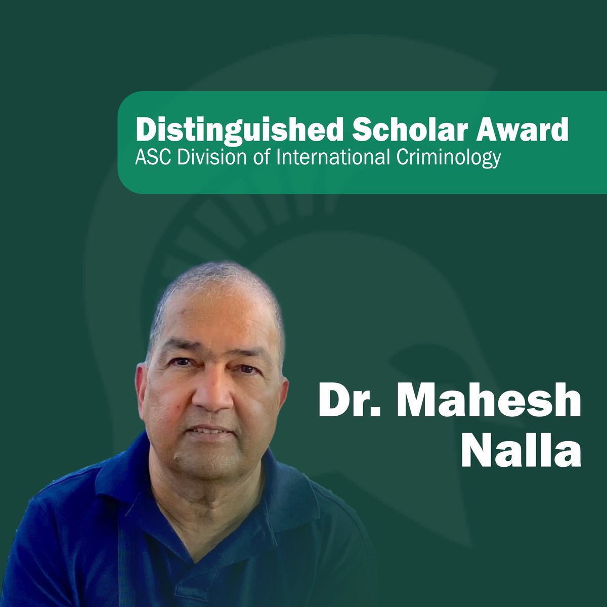 Dr. Mahesh Nalla has received the 2023 @ascdic Freda Adler Distinguished Scholar Award. Congratulations, Dr. Nalla – this award is well-earned!