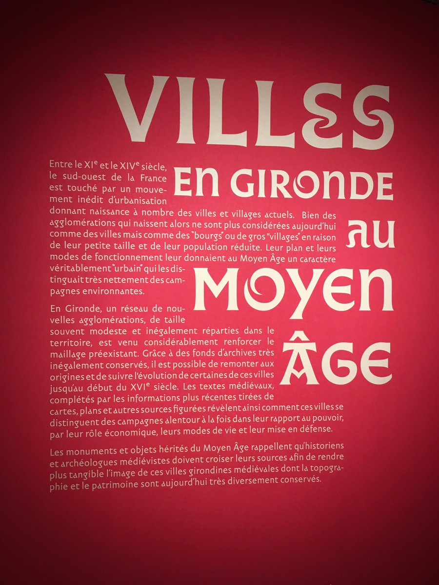 #SAPS plaisir d’assister ce soir à l’inauguration de la magnifique expo aux archives départementales de la Gironde sur Les Villes en Gironde au Moyen Âge, réalisée en partenariat avec <a href="/UBMontaigne/">Université Bordeaux Montaigne</a> et les chercheurs de <a href="/Ausonius_umr/">Ausonius</a>
