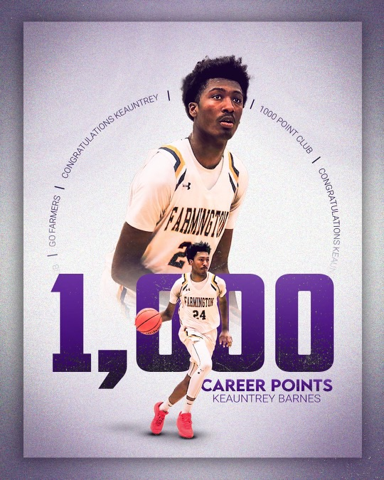 Last week, during the Fulton County Tournament, senior Keauntrey Barnes reached a monumental milestone in his basketball career! Congratulations Keauntrey!