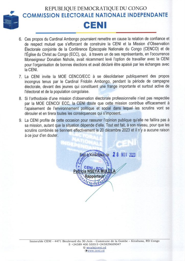 Ceni-RDC tweet media