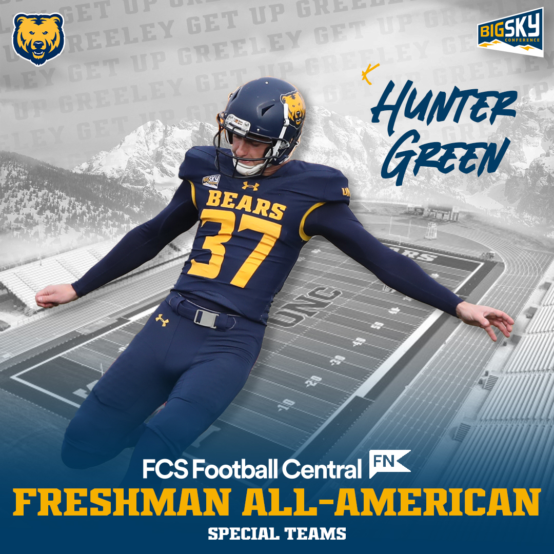 Congratulations to Hunter Green ❗

Green has been named to the FCS Freshman All-American Team 🏈

Read more ⤵️

🔗 | loom.ly/WQzHRSg

#GetUpGreeley