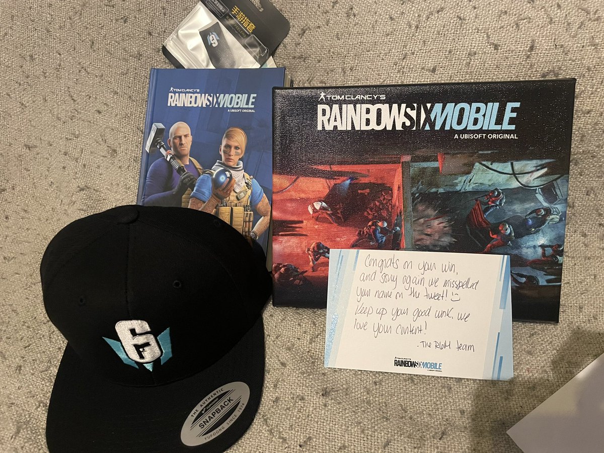 ElevateCnL's tweet photo. Dear @Rainbow6Mobile,

I accept your formal apology for misspelling my name.

On the real though, thank you guys for the nice items! It all looks incredible.

#UNI_CmL https://t.co/1PyIRrSSH2
