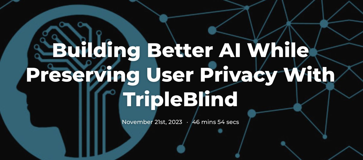 Offleash (@offleashpr) on Twitter photo 🎙️ Catch <a href="/TripleBlindAI/">TripleBlind</a>'s <a href="/ggharibi__/">Gharib Gharibi</a> on The Machine Learning Podcast with Tobias Macey! Learn how TripleBlind is embedding privacy-preserving techniques to counteract data leaks and address bias in generative AI models ⬇️ themachinelearningpodcast.com/tripleblind-ai… 🎙️ Catch <a href="/TripleBlindAI/">TripleBlind</a>'s <a href="/ggharibi__/">Gharib Gharibi</a> on The Machine Learning Podcast with Tobias Macey! Learn how TripleBlind is embedding privacy-preserving techniques to counteract data leaks and address bias in generative AI models ⬇️ themachinelearningpodcast.com/tripleblind-ai…