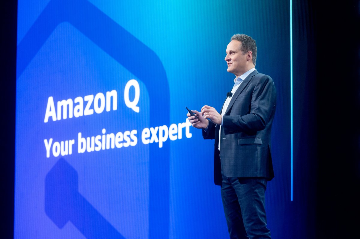 A few big announcements from today’s keynote!

* Amazon Q: a new type of generative AI-powered assistant tailored to your business that provides actionable information and advice in real time to streamline tasks, speed decision making, and spark creativity, built with rock-solid