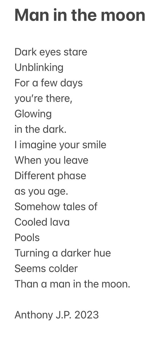 antJP01's tweet photo. Good evening @ellierees23 and @TopTweetTuesday , one inspired by a vision of the man in the moon….. #moonpoetry #toptweettuesday https://t.co/vUzlNZWT9c