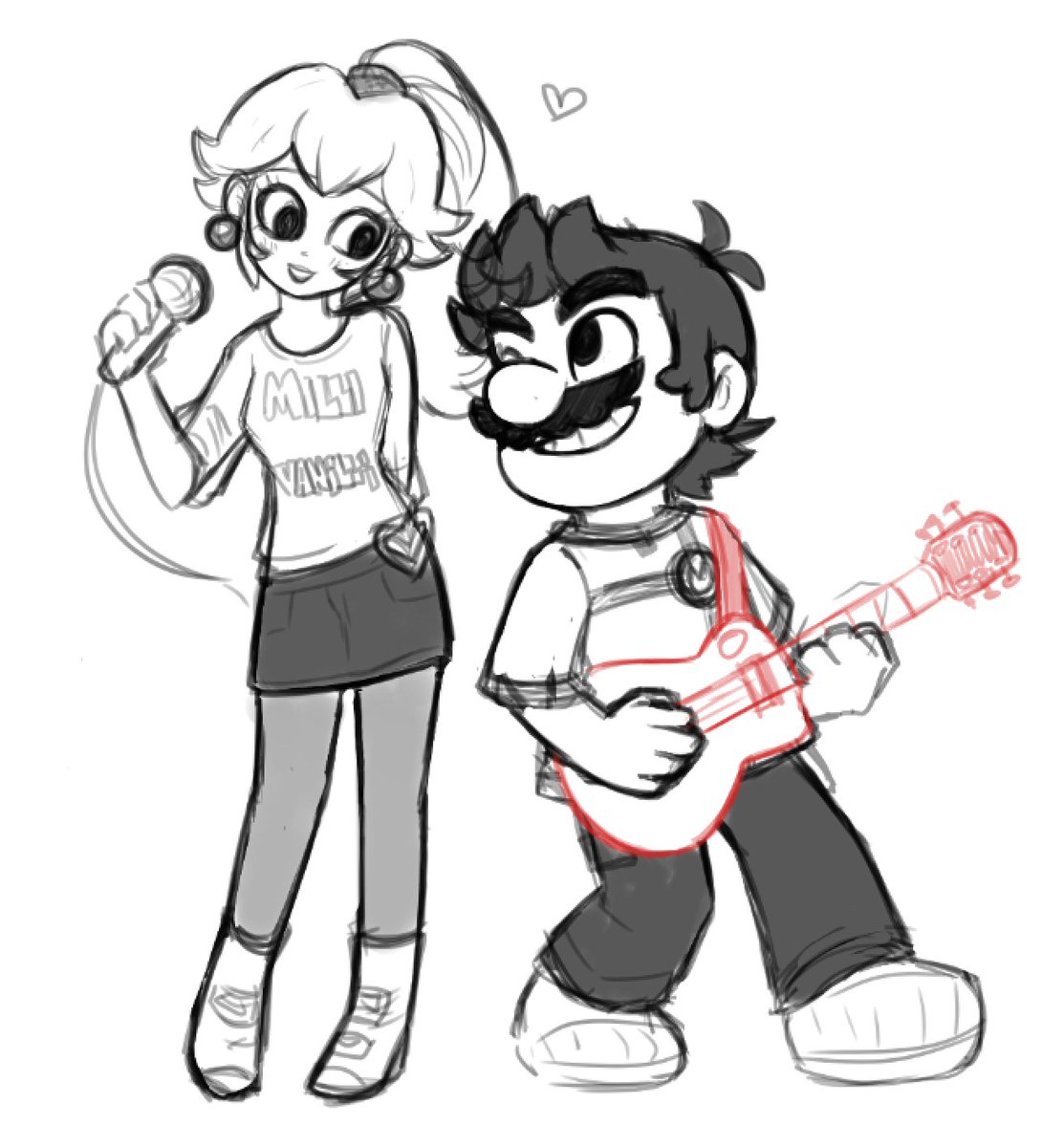 🎵Hello Again, Friend of a Friend, I knew you well🎵 Getting my motivation back! So here's a sneak peak! There's meant to be 4 people in my final vision 👀 #princesspeach #Mario #nintendo #ScottPilgrim #ScottPilgrimTakesOff #wipart #sketch