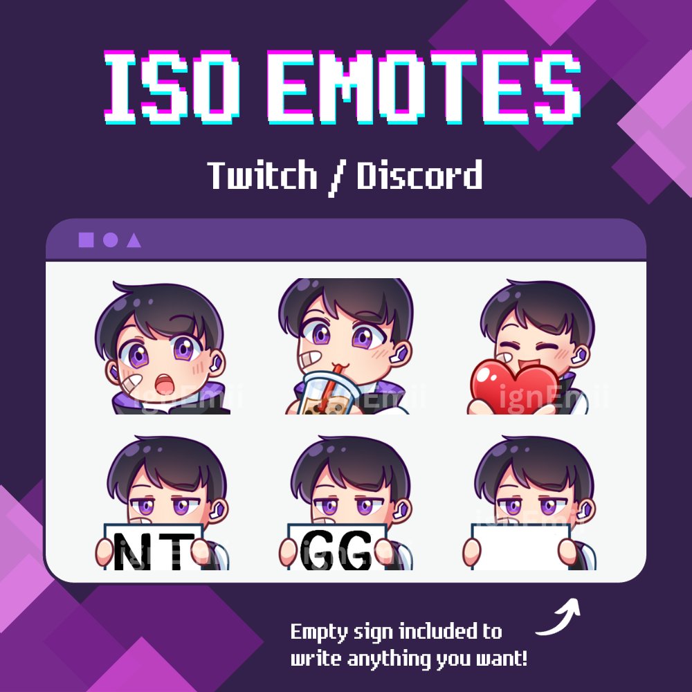 ignEmii's tweet image. for those that don't know yet, i now have an Etsy shop!!
link in the replies! please check it out 💕

i plan to make ready-to-use emote bundles of new characters, currently i have hwei (league of legends) and iso (valorant) emotes✨ 

#VALORANT #Iso #League_Of_Legends #Hwei