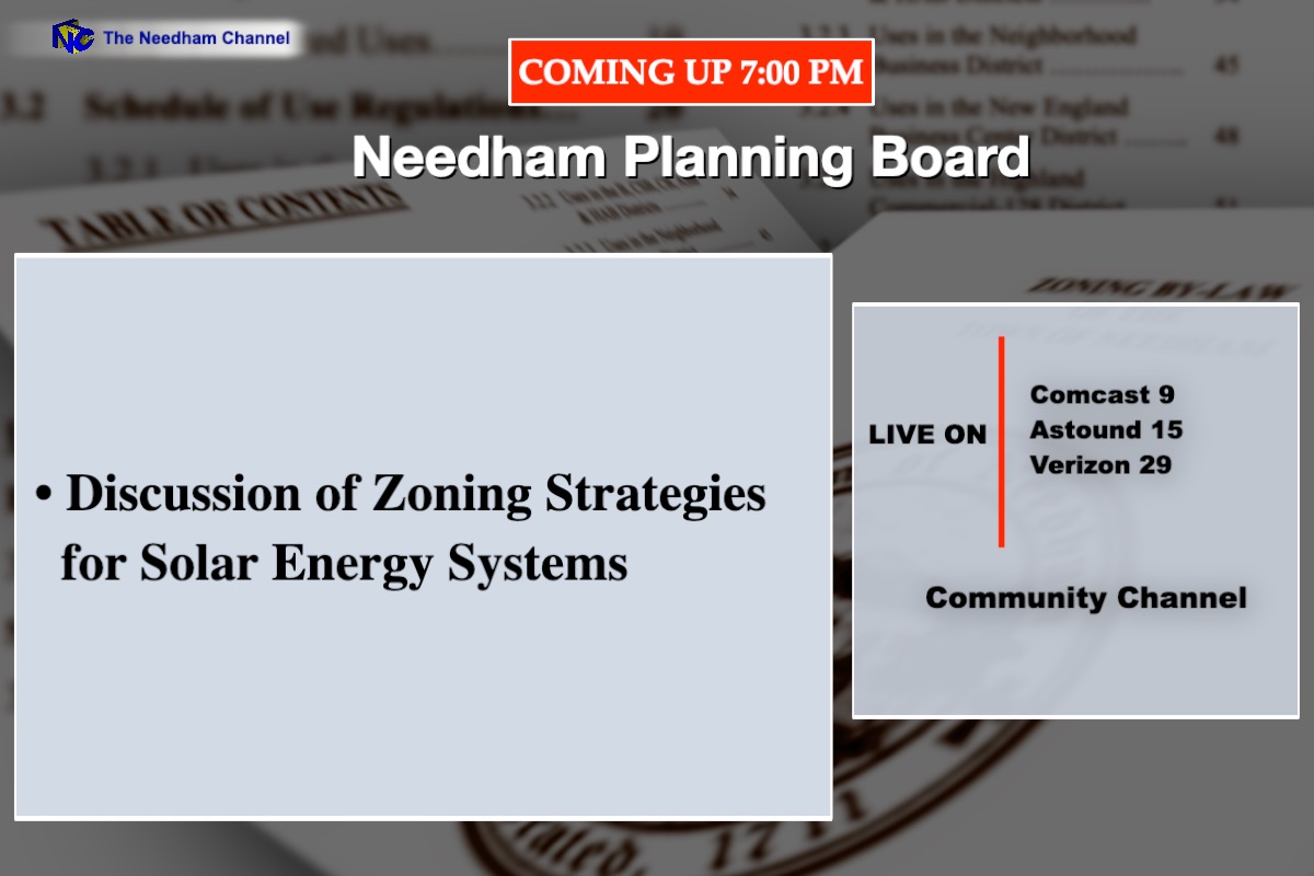 NeedhamChannel's tweet image. wo Meetings will be carried live on #theneedhamchannel tonight. Check out the highlights of meeting agenda below. #needhamma