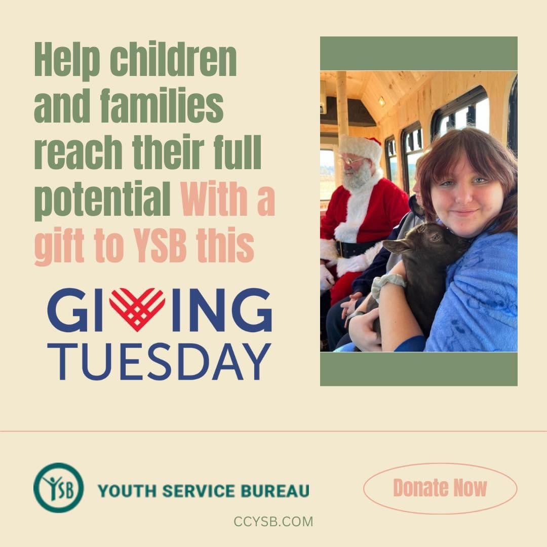 YSBinfo's tweet photo. Happy #givingtuesday ! Every donation helps us make a difference in the lives of all children in Centre County! Click here https://t.co/20NmvOBTcz or check out the link in our bio to donate and learn more about the work we do! https://t.co/TcUZfMk31Q