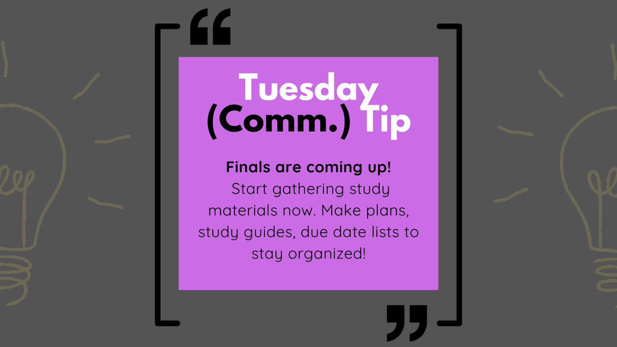 wcucommdept's tweet photo. Start prepping now to be successful for finals! https://t.co/hwV1hjohL9