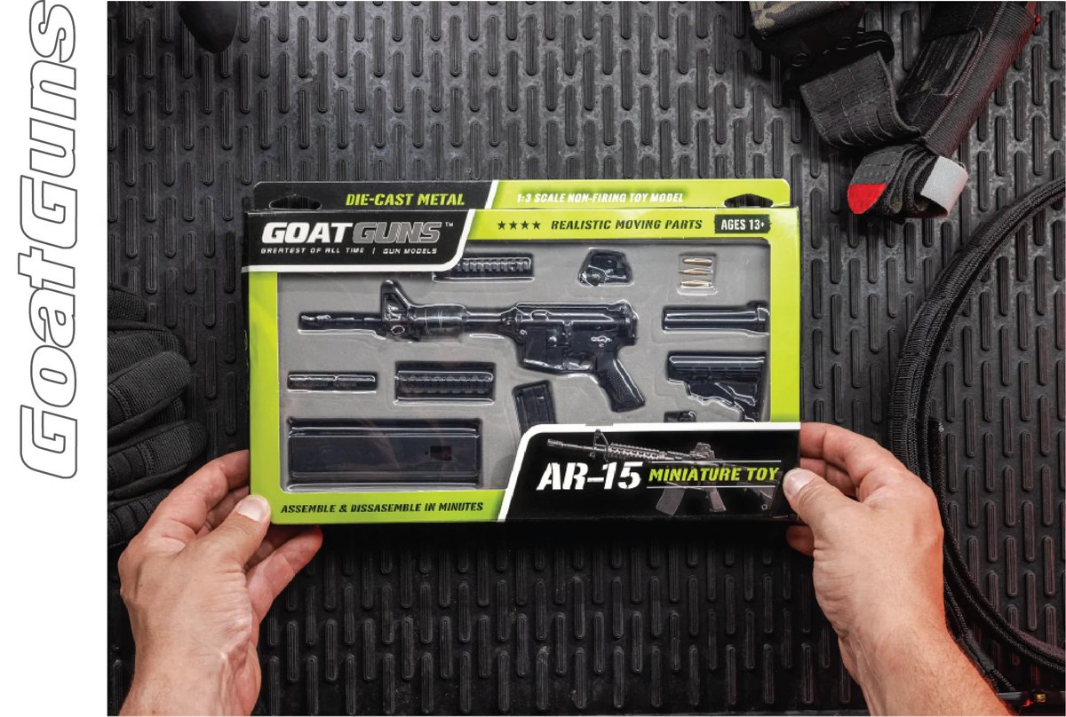 aarmark's tweet photo. AAR has teamed up with @gunmodels #GoatGuns. Visit them today at https://t.co/DbishKaqDf and use the promo code AAR for an immediate 10% discount. Start your collection TODAY! #2A #GunModels #secondamendment #gun #firearms #AR15 https://t.co/hAKeMGP52Q