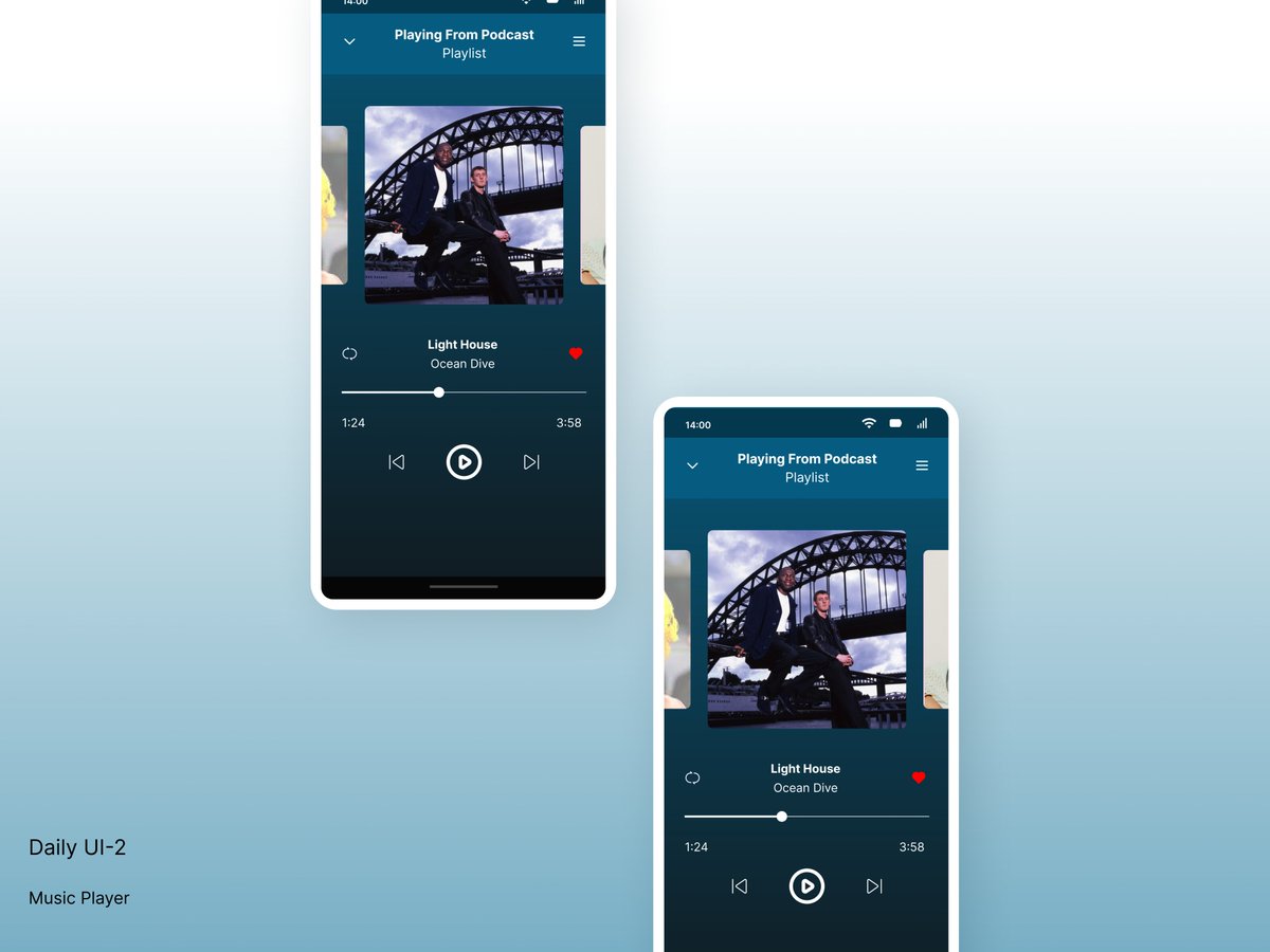 faith_amanze's tweet photo. Design challenge with
@designgateng
Day 2 of 30: Music Player App Design:
@lighthousefamily
Please give your feedback & retweet #Designgate #LearnwithDesigngate #Designgate30DaysUIChallenge #UIChallenge #DesignDay2 #ProductCard #DesignCommunity #UIUX #UIUXDesigner https://t.co/cym8R3AgTA