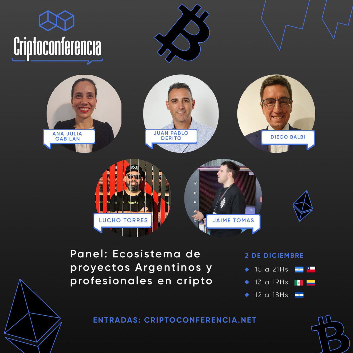 cripto_conf's tweet image. Un gran panel del evento con Juan Derito CEO @criptoladrillo, @cryptolucho1 Founder @cultura_c3, Ana Gavilán y @Hash_NCW de Networking Cripto World y @Year2000Jaime de @CriptoLaPlata_

📆Sábado 2 de dic La Plata.

🎟Entradas gratuitas y detalles en: Criptoconferencia.net