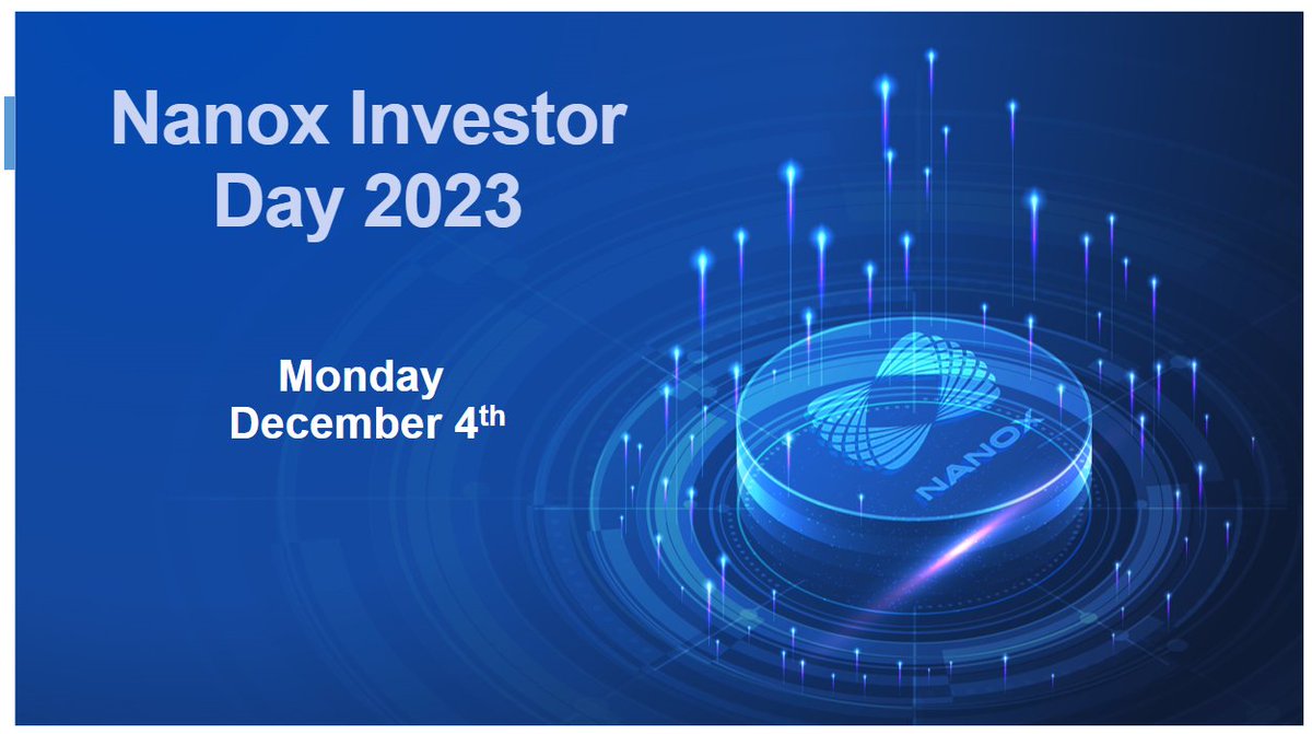 Our Investor Day hosted by Nanox's CEO, Erez Meltzer, and CFO, Ran Daniel is just around the corner, being held on Monday, December 4. Click here to see the full event agenda: icr.swoogo.com/nanox/Agenda #Nanox #InvestorRelations