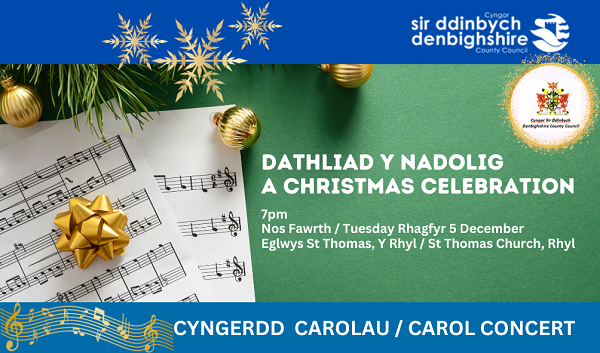Dewch i ymuno â ni yng ngwasanaeth carolau blynyddol ‘Dathliad y Nadolig’ sy’n cael ei gynnal gan Gyngor Sir Ddinbych. Cynhelir y gwasanaeth am 7pm, nos Fawrth 5 Rhagfyr yn Eglwys Sant Thomas, Y Rhyl.
denbighshire.gov.uk/cy/newyddion/m…