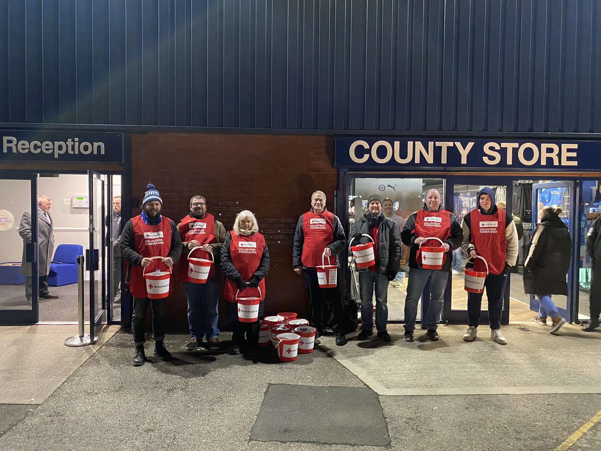The <a href="/BritishRedCross/">British Red Cross 🧡</a> dream team collectors are out in force tonight <a href="/StockportCounty/">Stockport County</a> vs <a href="/SalfordCityFC/">Salford City FC</a> - come say hello 👋 

#PowerOfKindness #LetsClubTogether #EFL